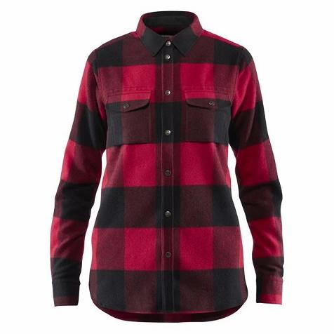 Fjallraven Övik Shirts Red Singapore For Women (SG-277687)